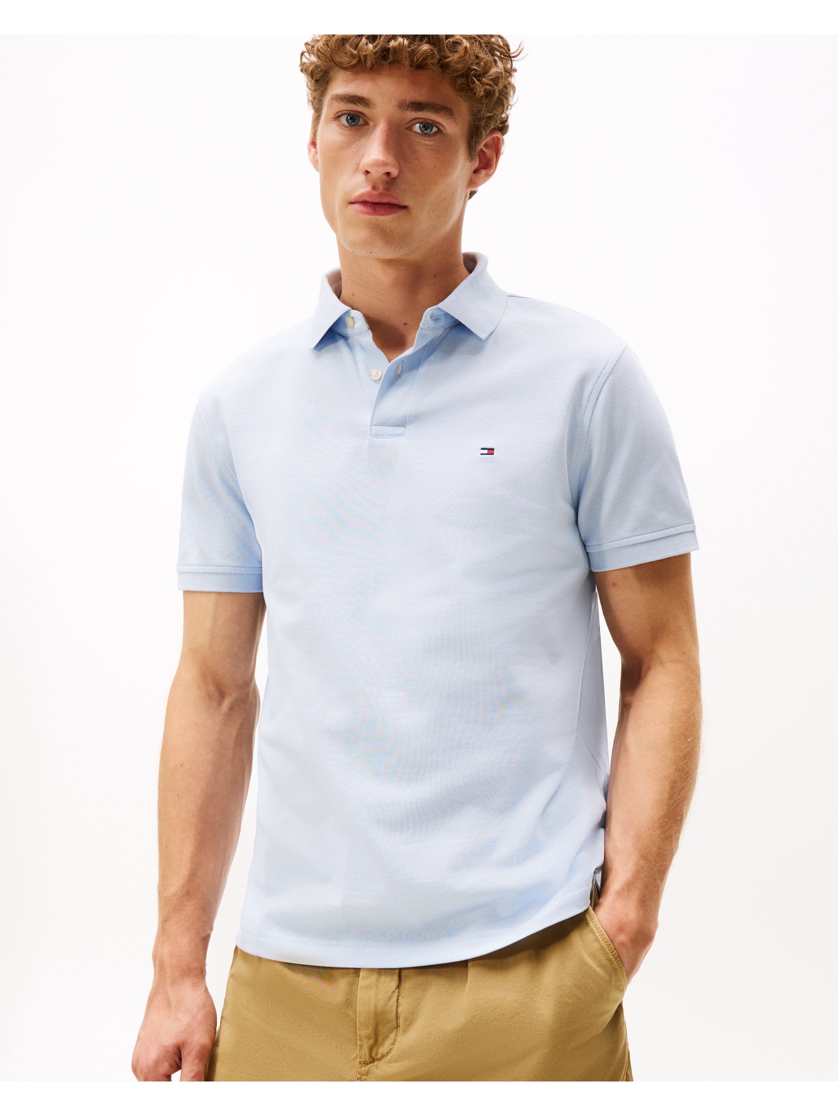 Tommy Hilfiger Men's  Light Blue Polo Shirt in Size XXL, BrandAlley