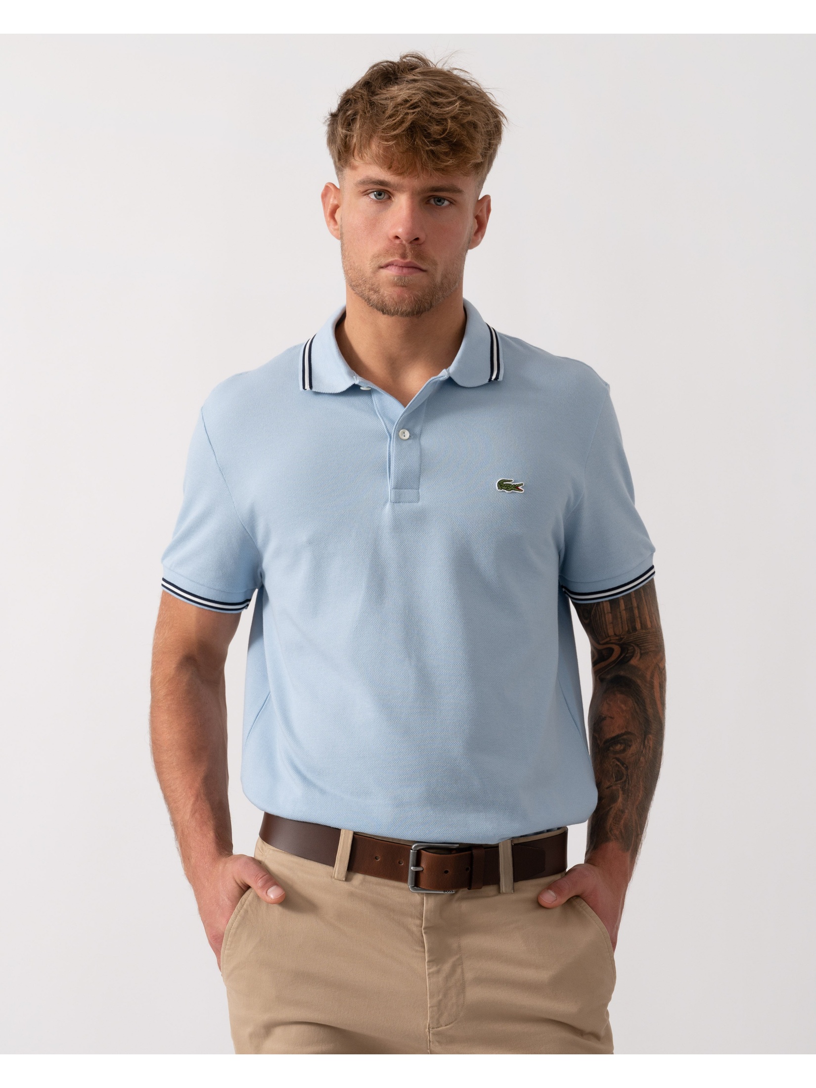 Lacoste Men's   Blue Light Polo Shirt in Size XL, BrandAlley