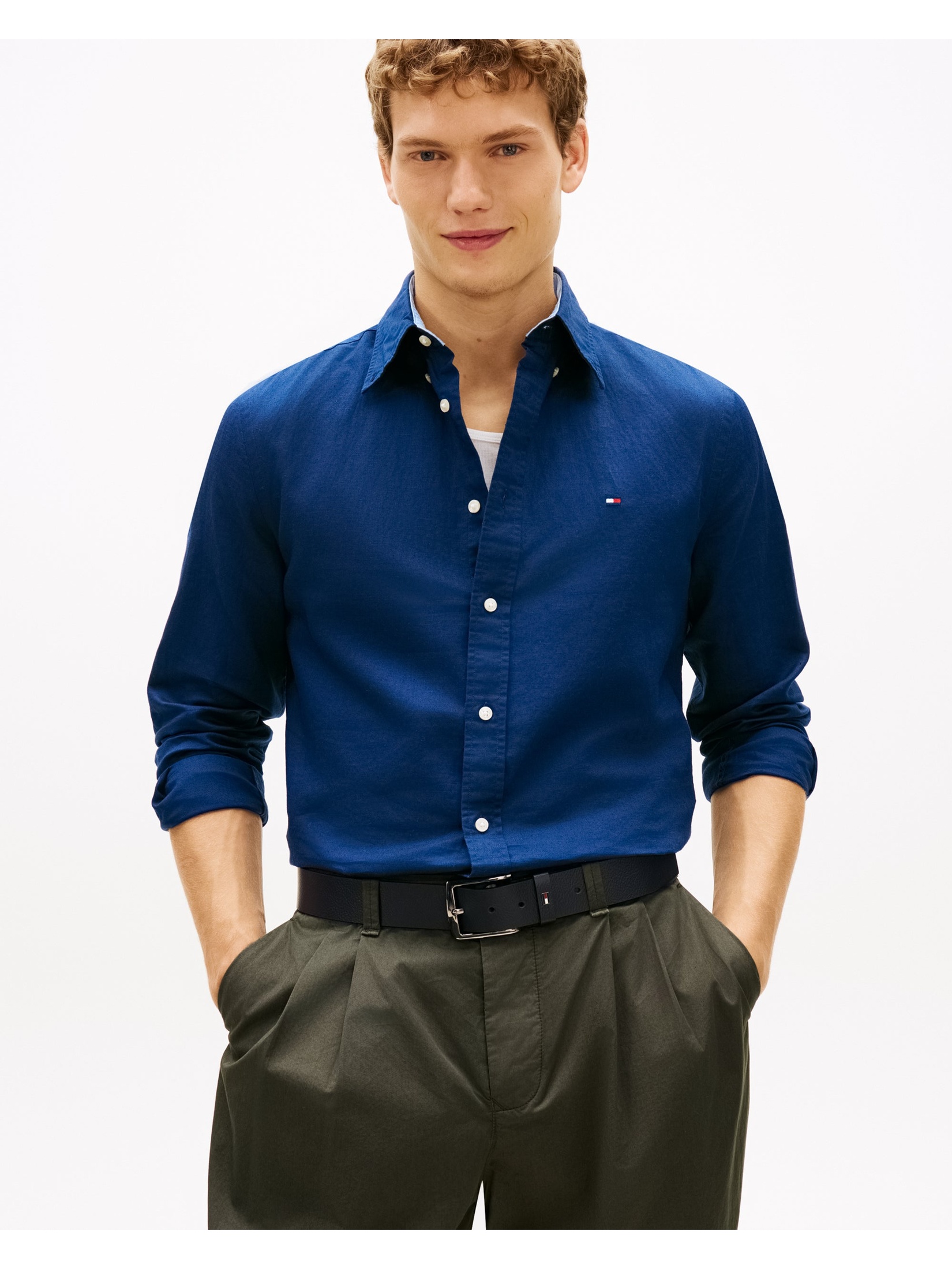 Tommy Hilfiger Men's   Midnight Dark Blue Shirt in Size M, BrandAlley