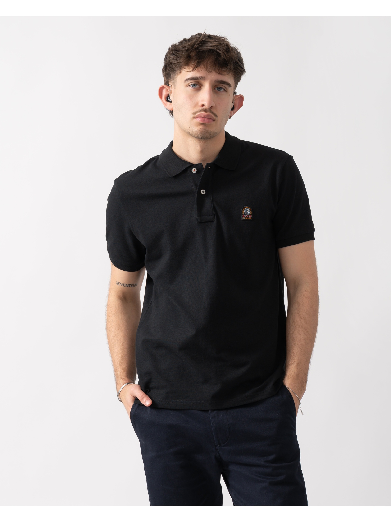 Parajumpers Men's   Black Polo Shirt in Size M, BrandAlley