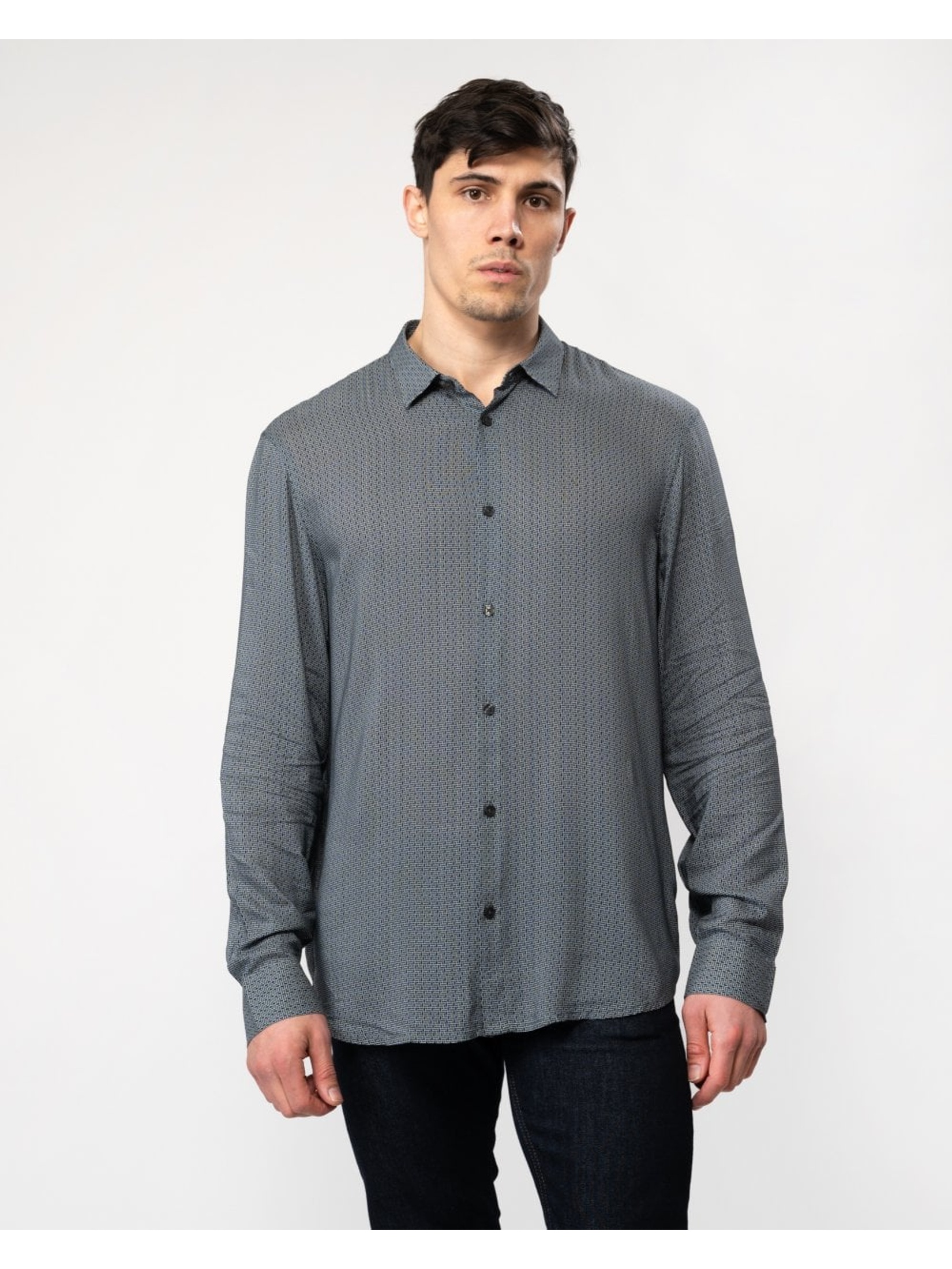 Armani Exchange Men's   Grey Shirt in Size M, BrandAlley