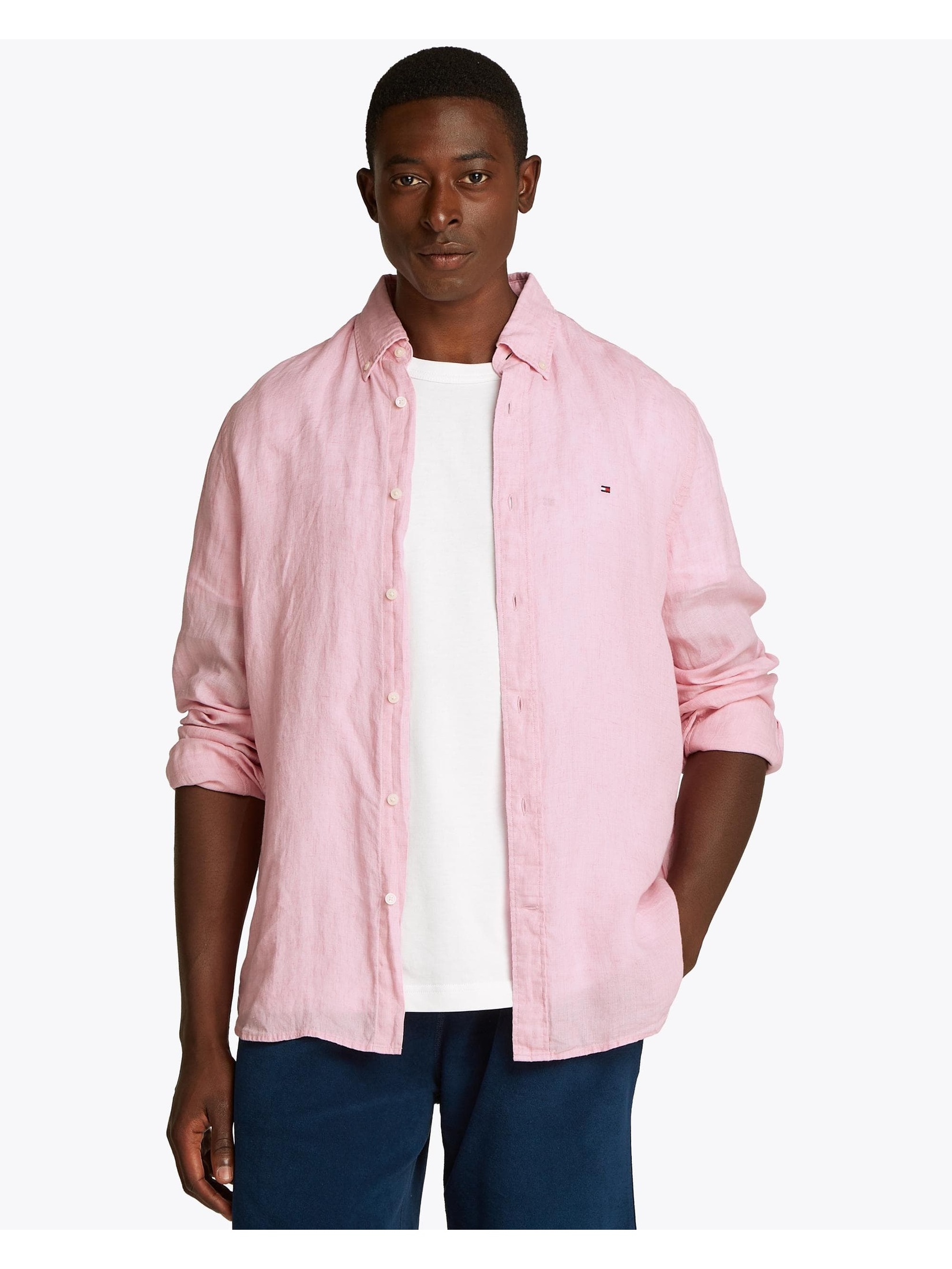 Tommy Hilfiger Men's  Pink Shirt in Size XL, BrandAlley