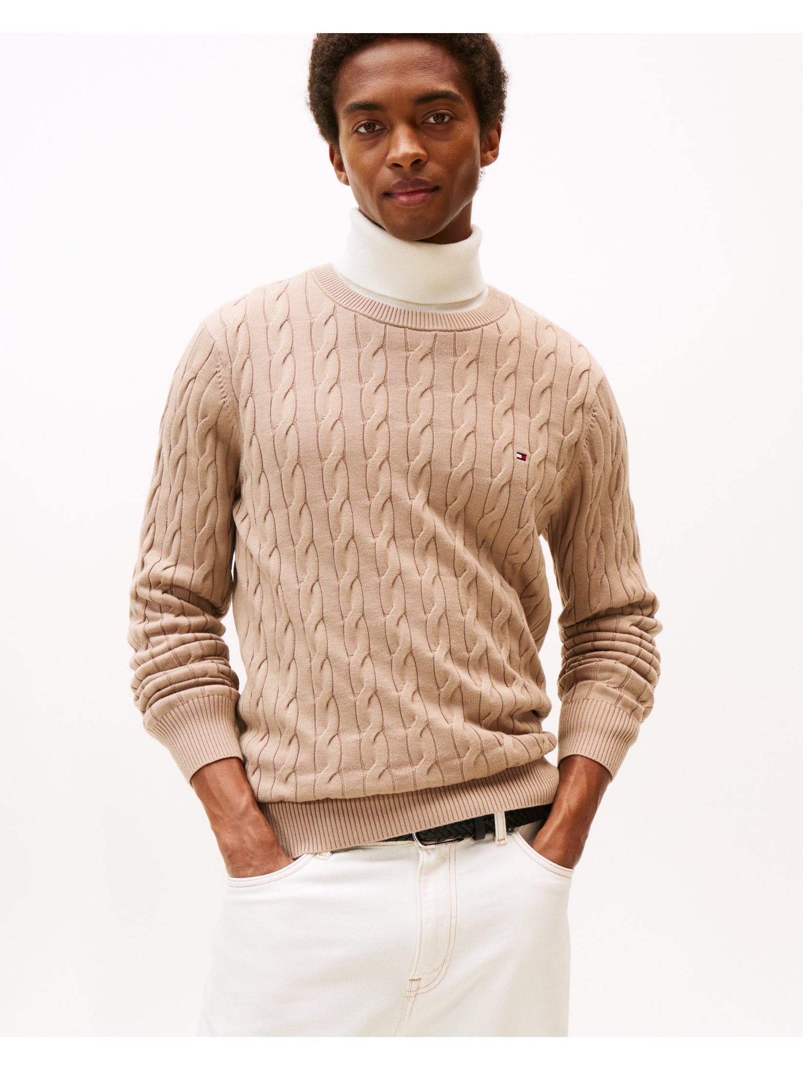 Tommy Hilfiger Men's  Tan Jumper in Size XL, BrandAlley
