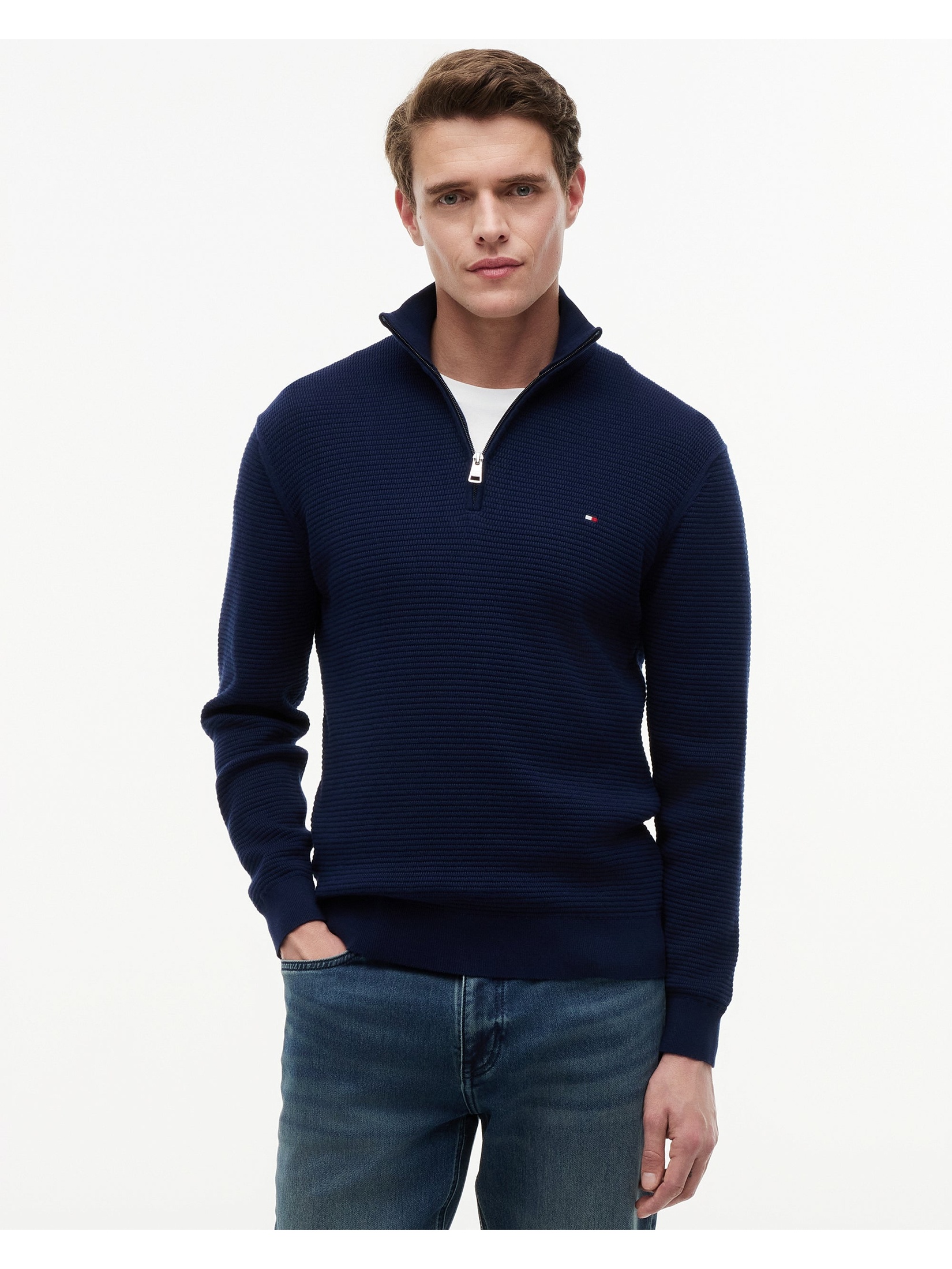 Tommy Hilfiger Men's  Dark Blue Sweatshirt in Size M, BrandAlley