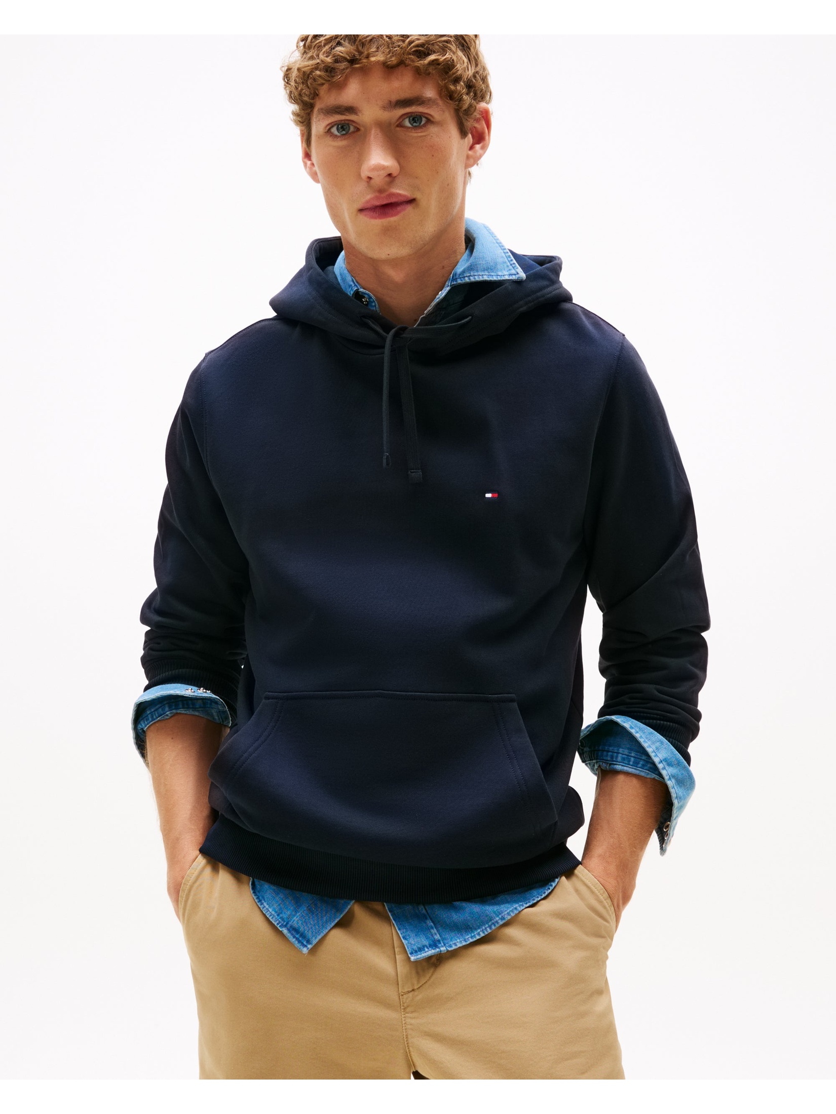 Tommy Hilfiger Men's  Dark Blue Hoodie in Size L, BrandAlley