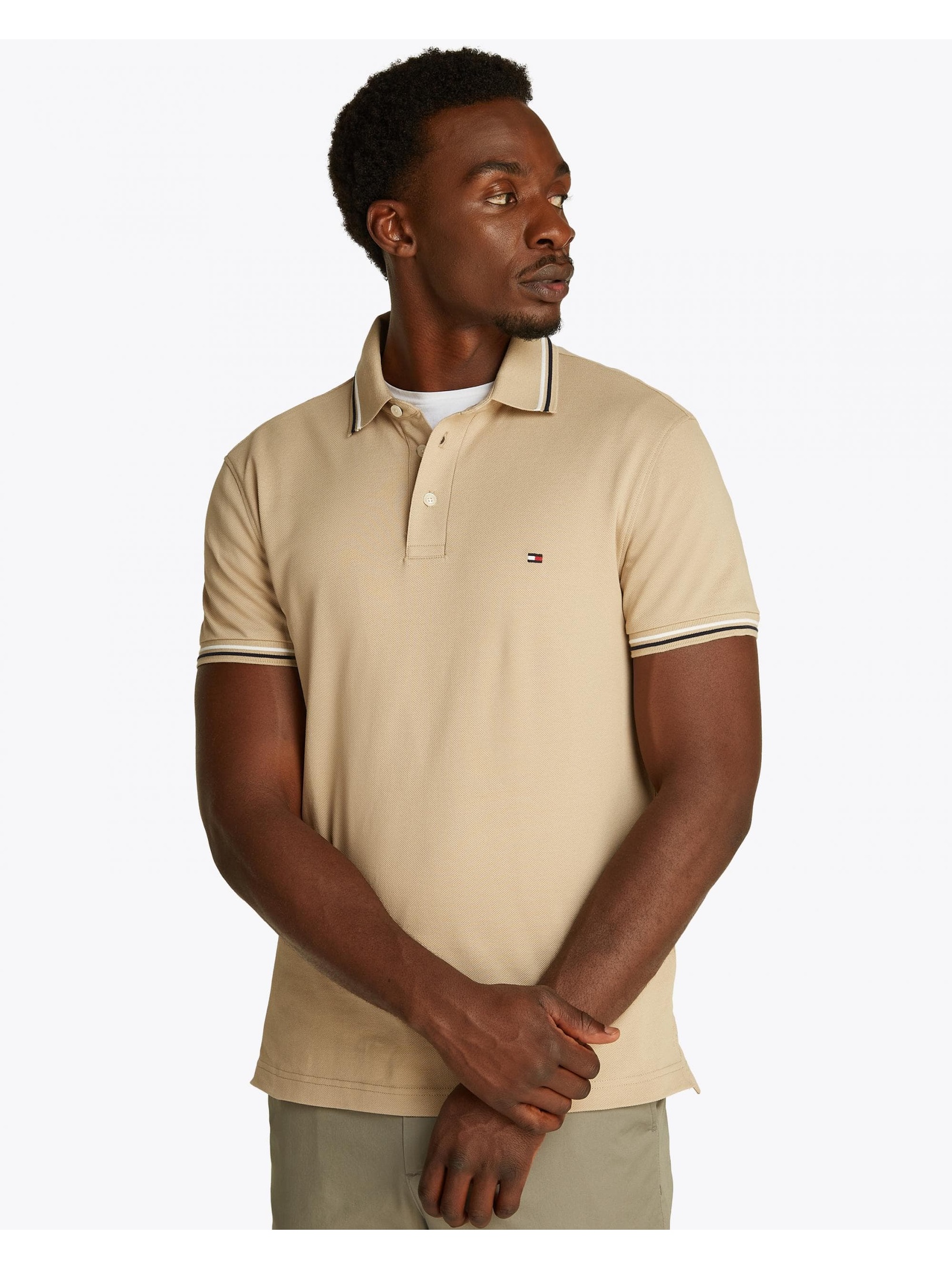 Tommy Hilfiger Men's  Tan Polo Shirt in Size XL, BrandAlley