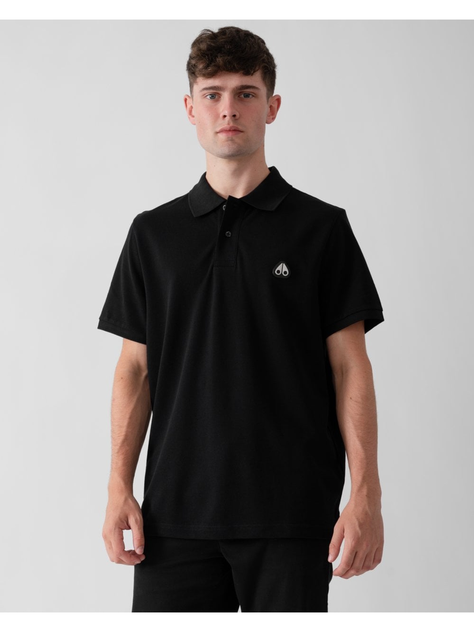 Moose Knuckles Men's  Black Polo Shirt in Size XL, BrandAlley