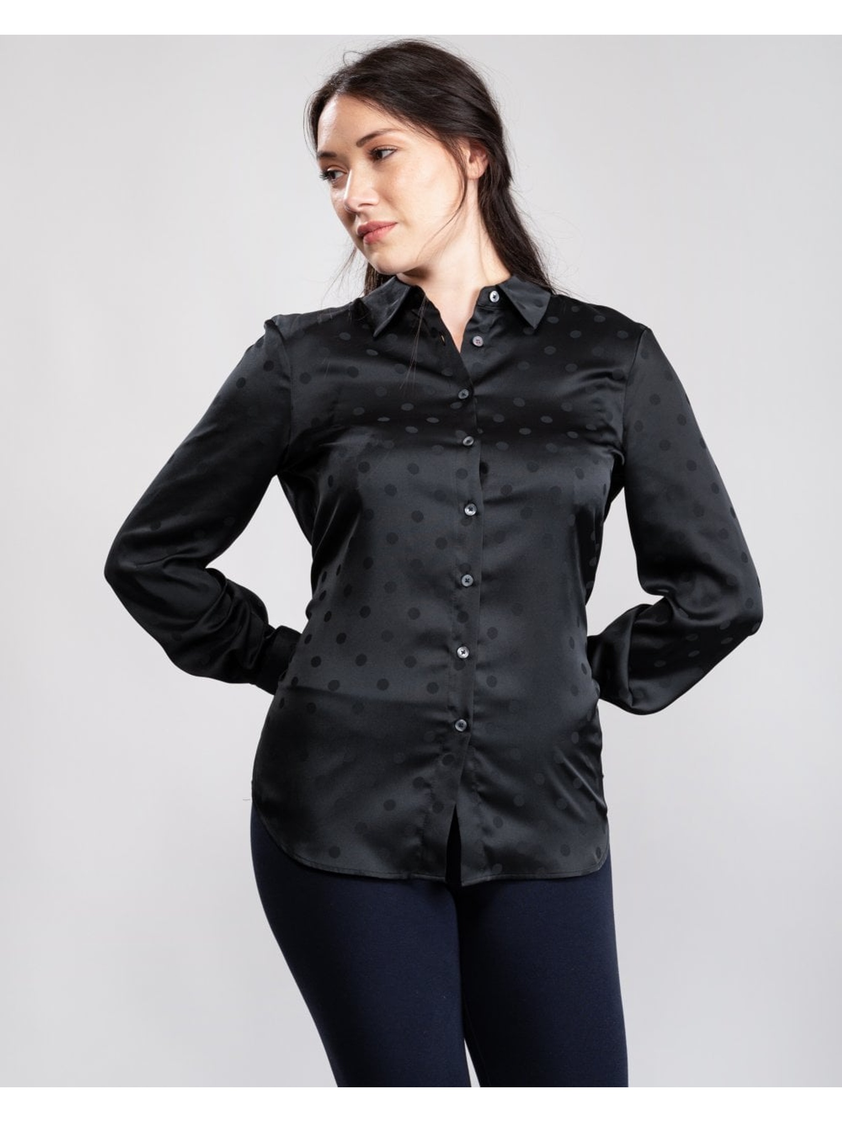 Tommy Hilfiger Women's  Black Long Sleeve Blouse in Size 6R, BrandAlley