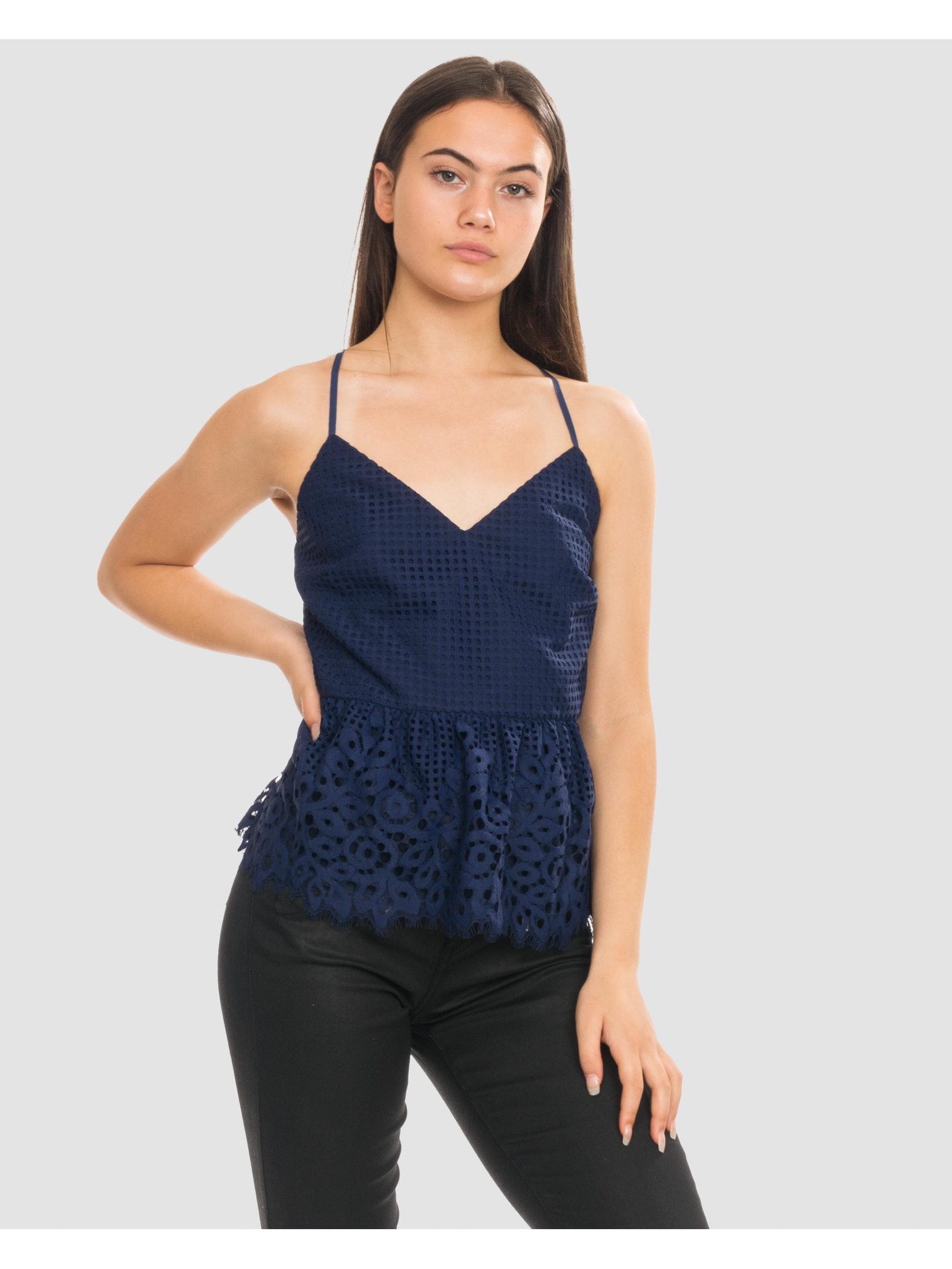 Tommy Hilfiger Women's  Dark Blue Top in Size 12R, BrandAlley
