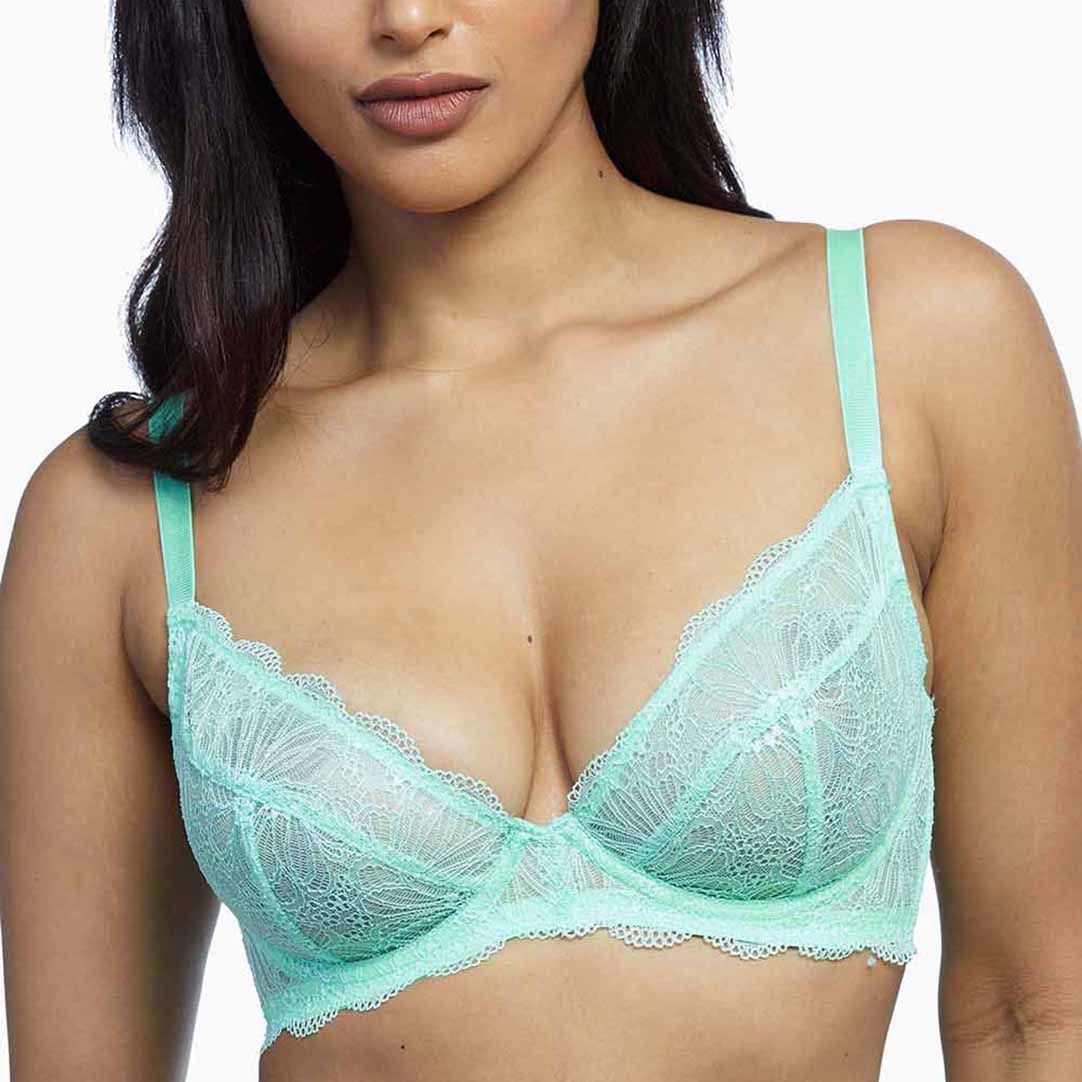 Wolf & Whistle Women's  Ariana Everyday Lace Bra Mint in Size 32C, BrandAlley