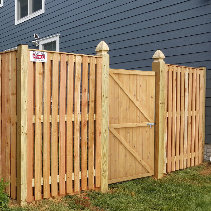 Living and Home   91cm W x 152cm H Pine Wood Garden Gate with Latch - Natural , BrandAlley