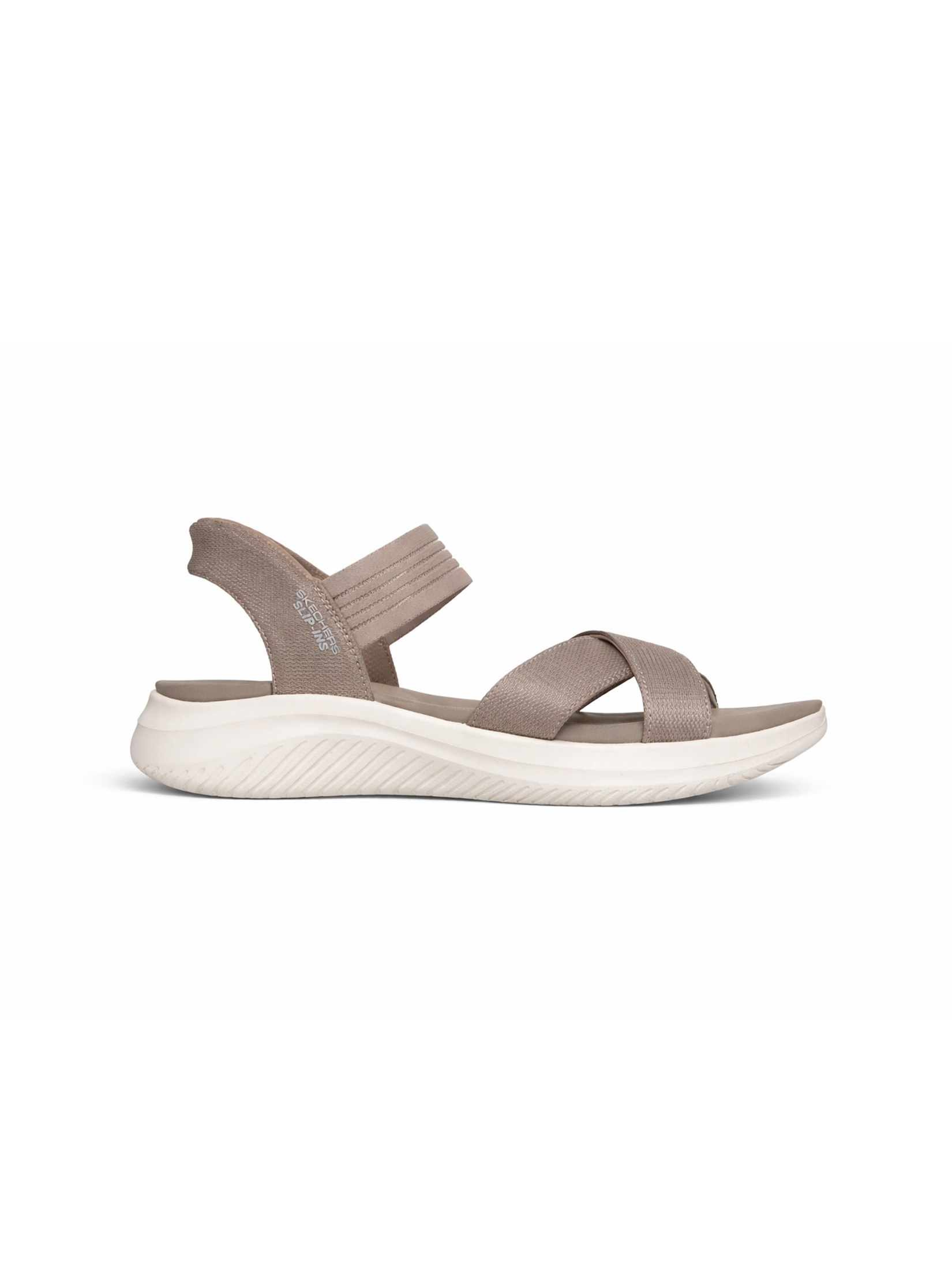 Skechers Women's   Grey Taupe Ultra Flex 3.0 Low Heeled Sandals in Size 4.5, BrandAlley