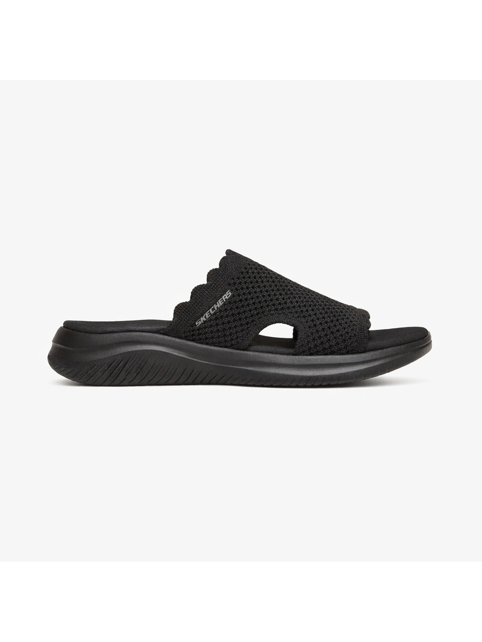 Skechers Women's   Black Ultra Flex 3.0 Sandal-Bring I Flat Sandals in Size 8, BrandAlley