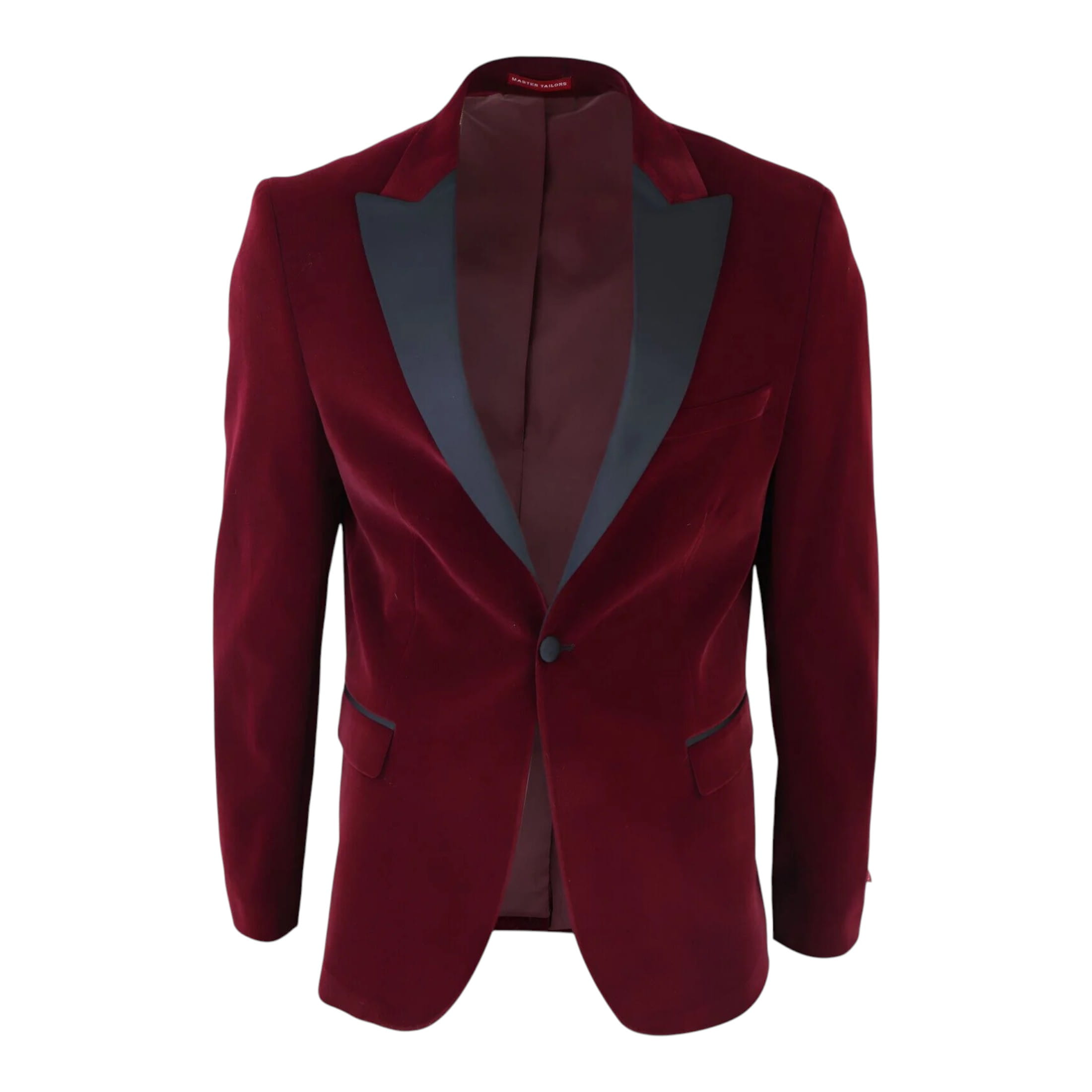 TruClothing Men's   Burgundy Velvet Dinner Tuxedo Suit Jacket Blazer in Size 40, BrandAlley