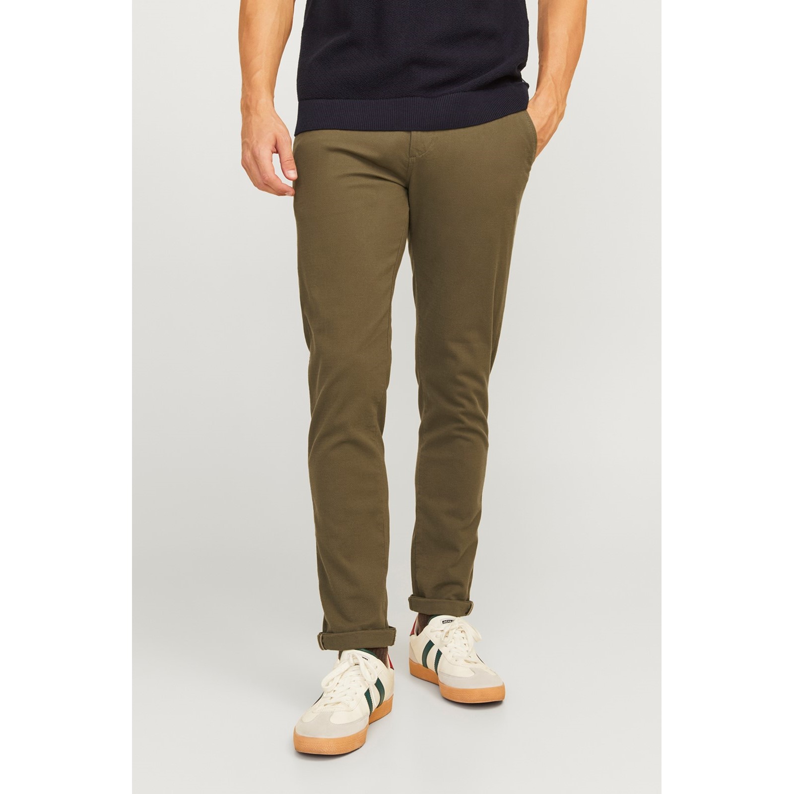 Jack & Jones Men's  Green Slim Fit Chinos in Size 32 34, BrandAlley