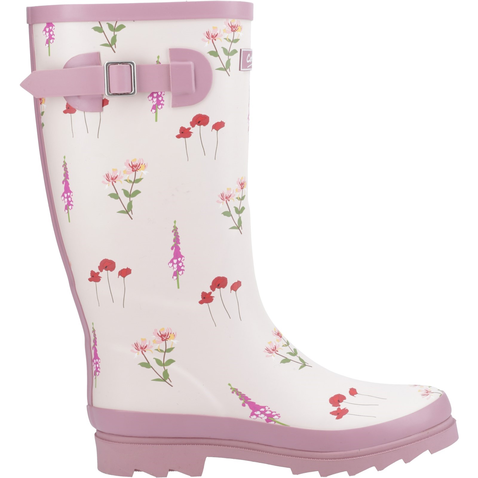 Cotswold Women's   Pink Wildflower Tall Wellingtons in Size 5, BrandAlley