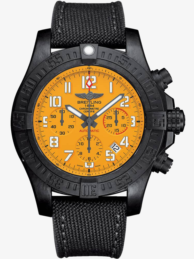 Pre-Loved Breitling Men's  Avenger Hurricane 45 Rubber Strap Watch XB0180E4/I534 253S , BrandAlley