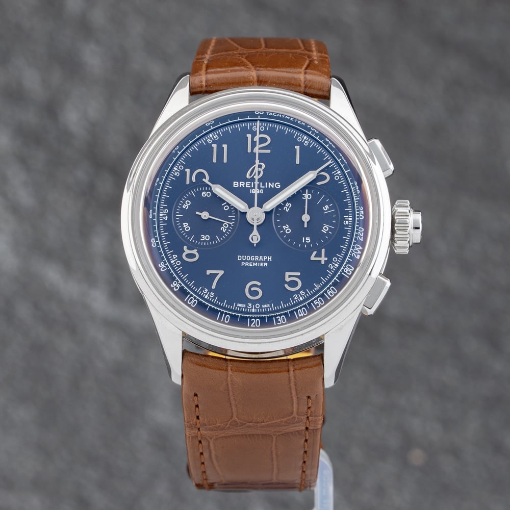 Pre-Loved Breitling Men's   Blue Duograph Watch Ab1510 , BrandAlley