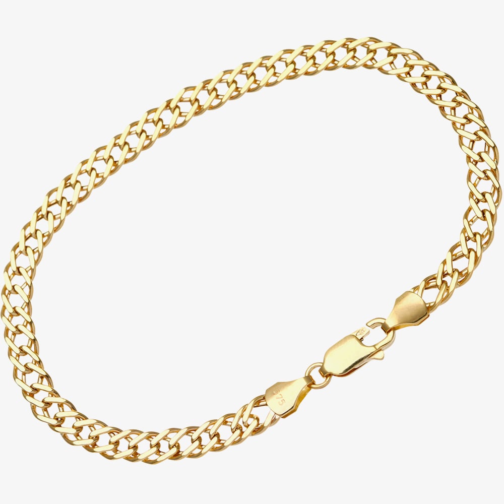 T.H.Baker Women's  9ct Yellow Gold Flat Curb 7.5 Inch Bracelet HGR2D080 7 1/2~ , BrandAlley