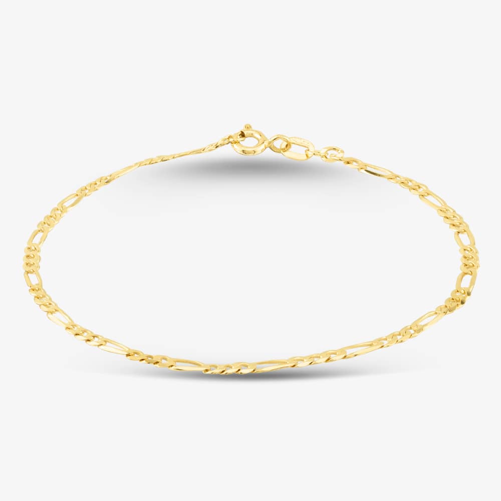 T.H.Baker Women's   Gold 9Ct Yellow 7.5 Inch Fine Figaro Chain Bracelet Sffp-230-9Y-7.5 , BrandAlley