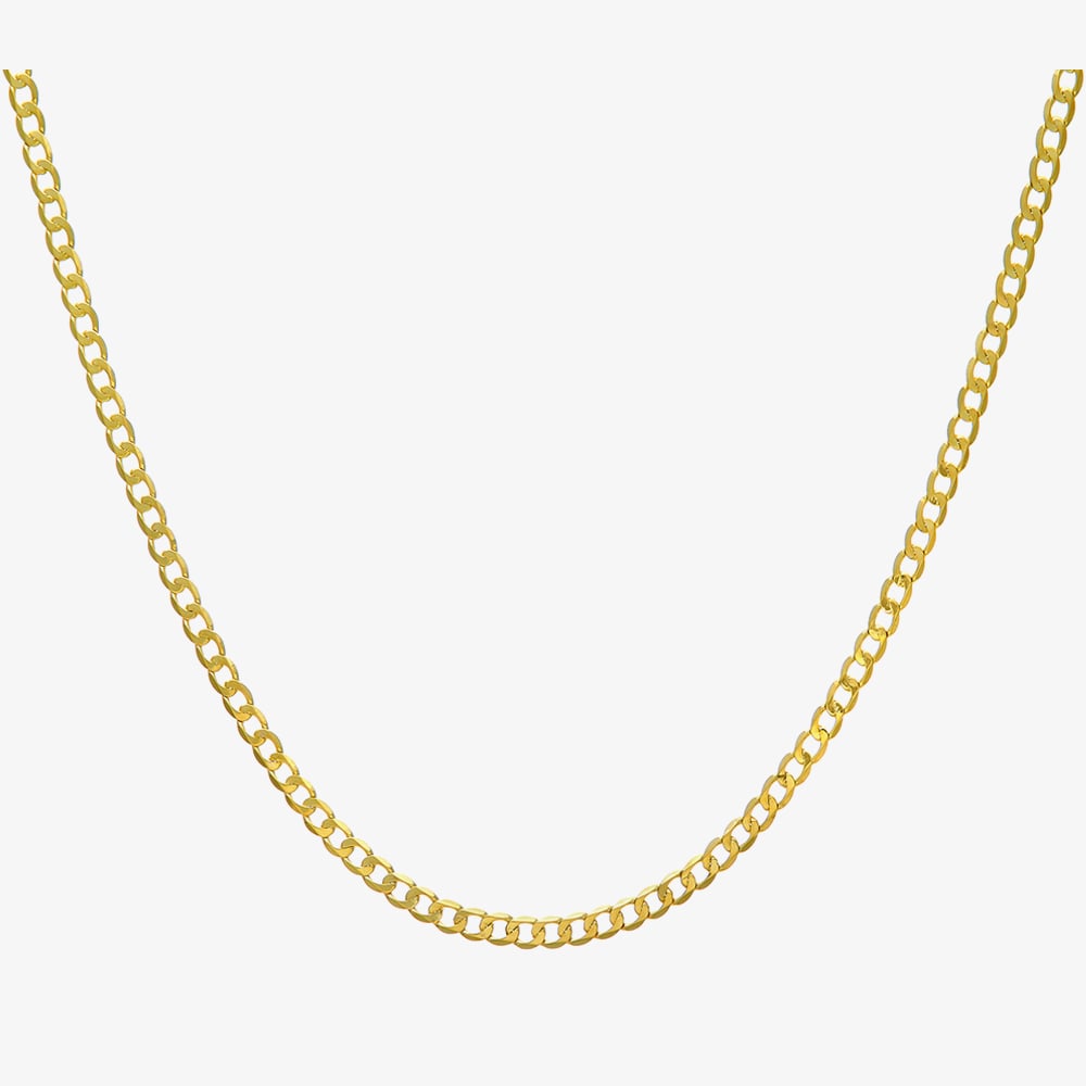 T.H.Baker Women's   Gold 9Ct Yellow 18 Inch Curb Chain Ufc100-18 in Size 18, BrandAlley