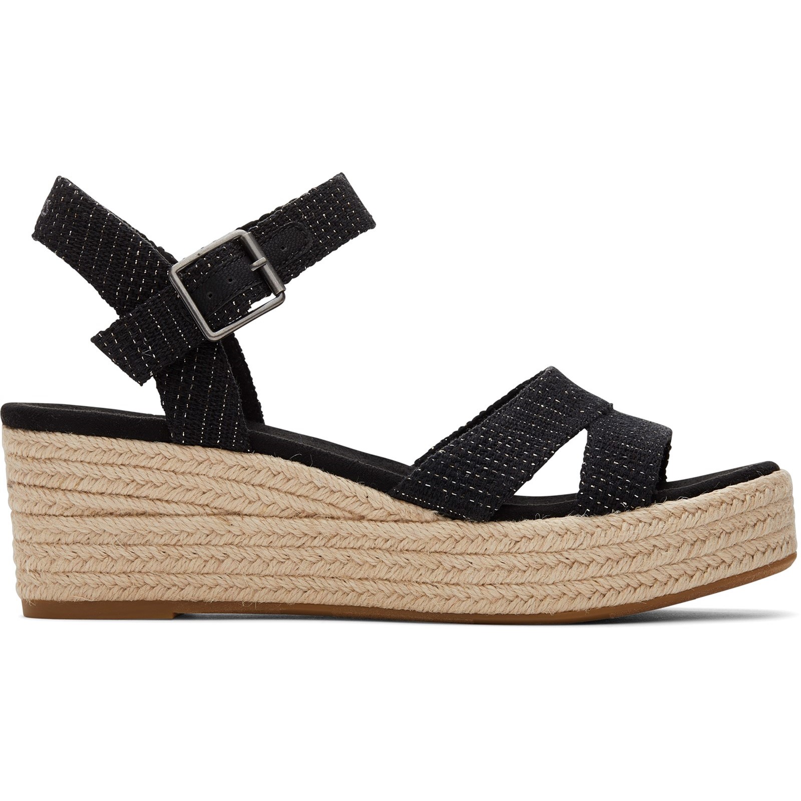 Toms Women's   Black Audrey Espadrille in Size 6, BrandAlley