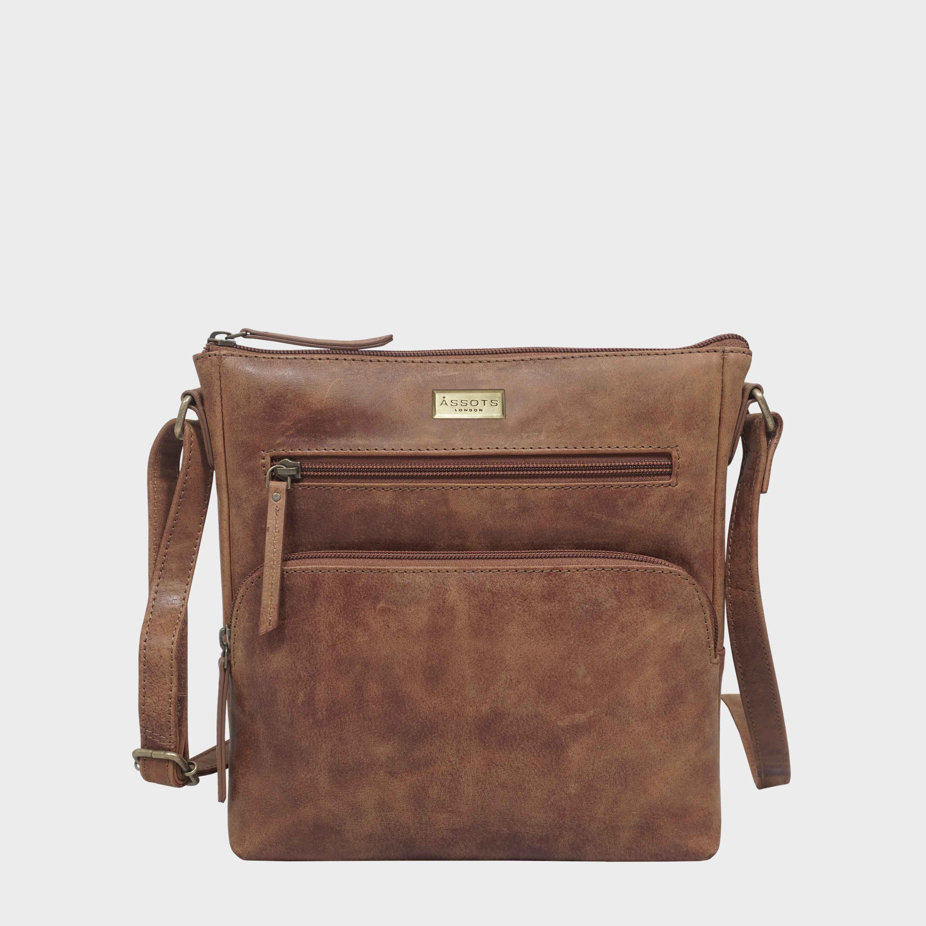 ‘AGATHA’ Real Leather Crossbody Bag