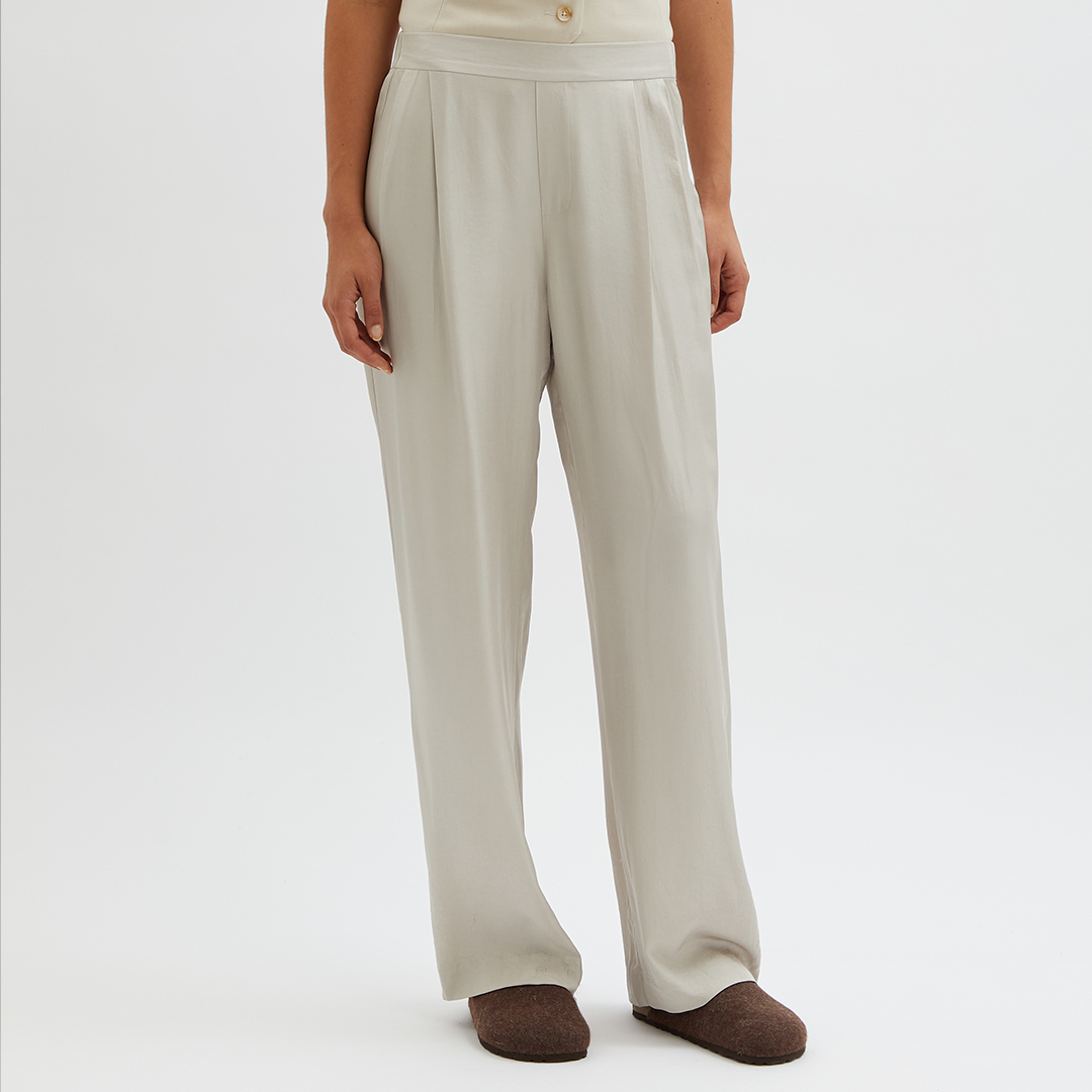 Stone Acetate Trouser - NÂ°Â· Eleven - Modalova