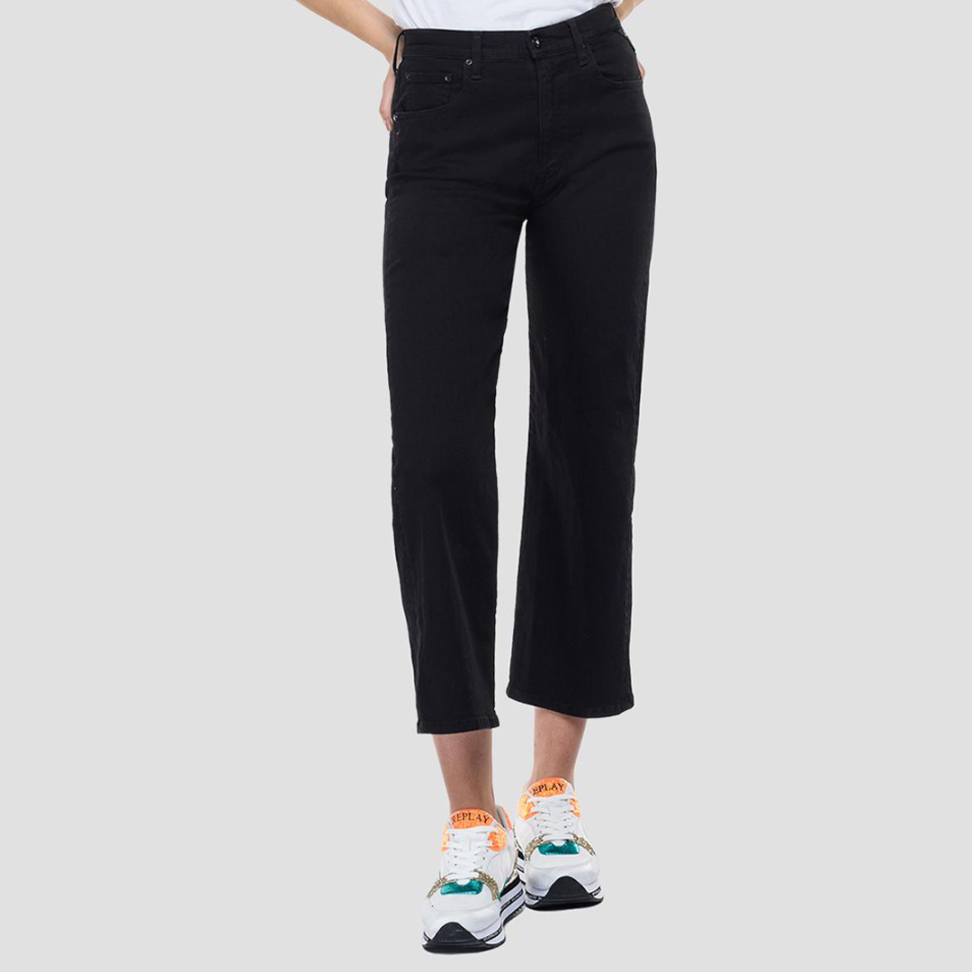 Black Reyne Straight Stretch Jeans