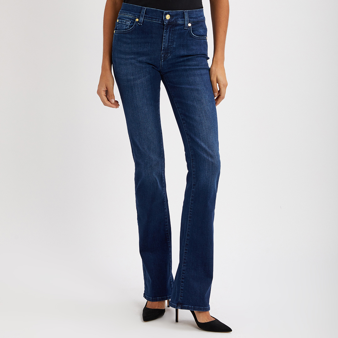 Dark Blue Bootcut Stretch Jeans
