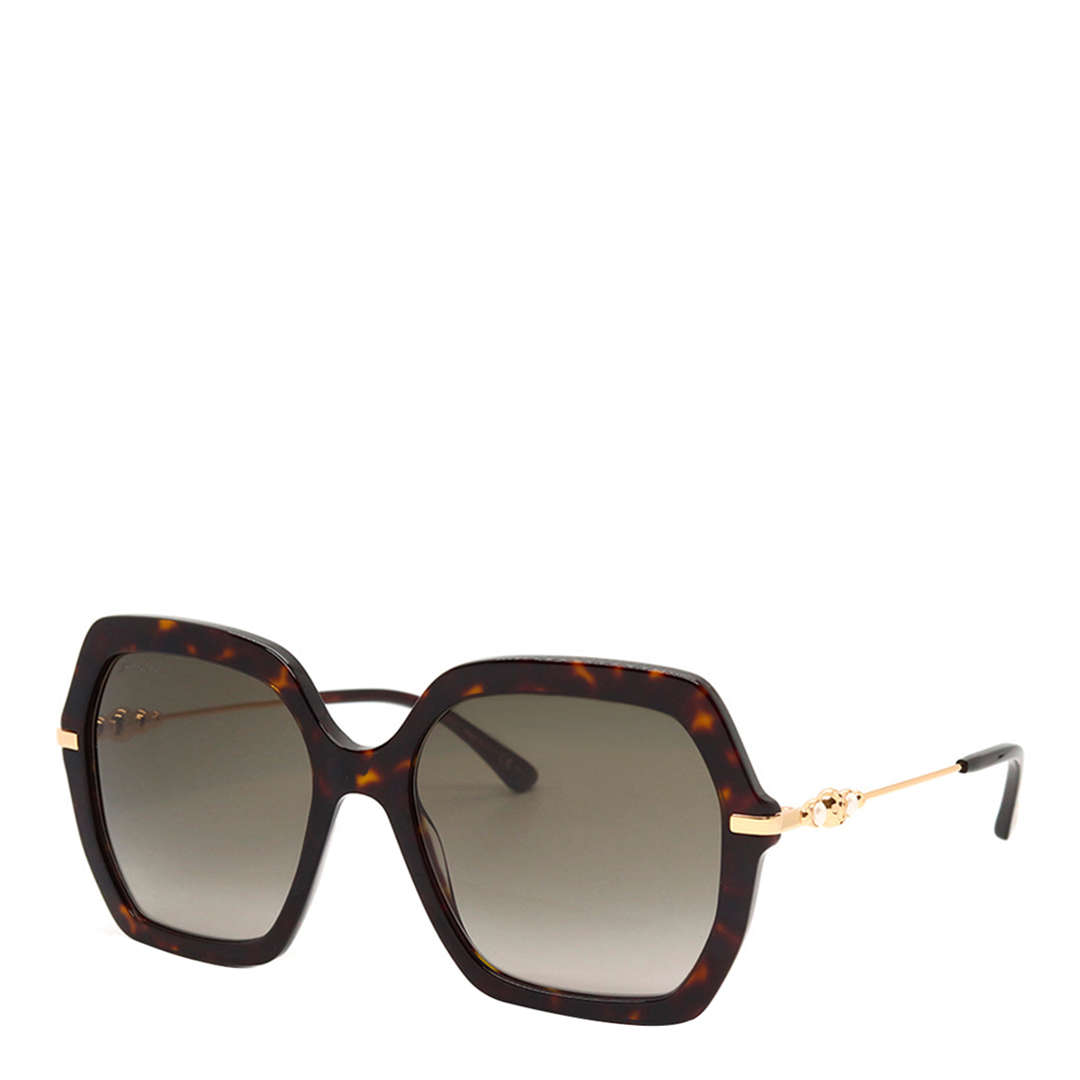 Women's Havana Brown Jimmy Choo Sunglasses 57mm