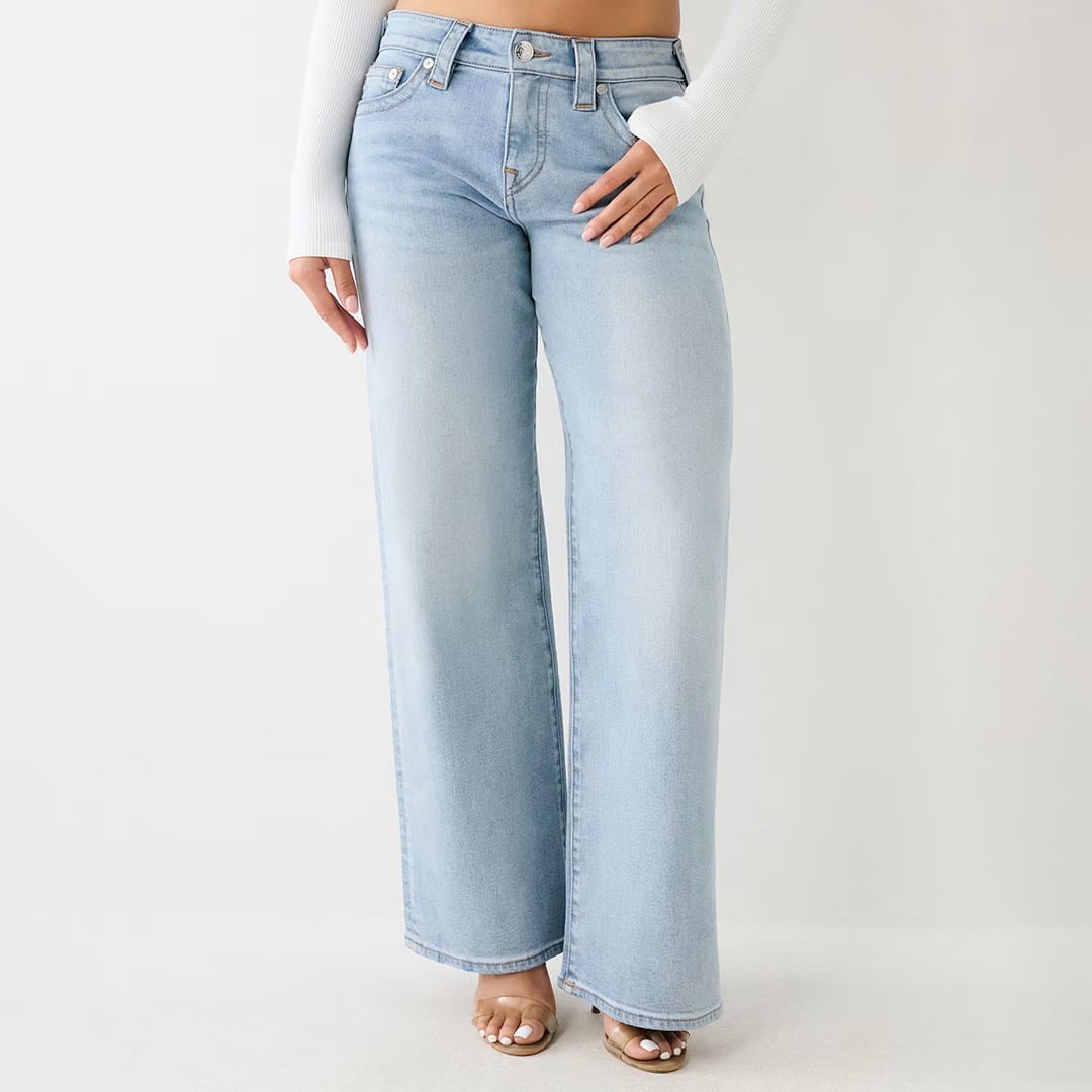 Light Wash Bobbi Baggy Stretch Jeans