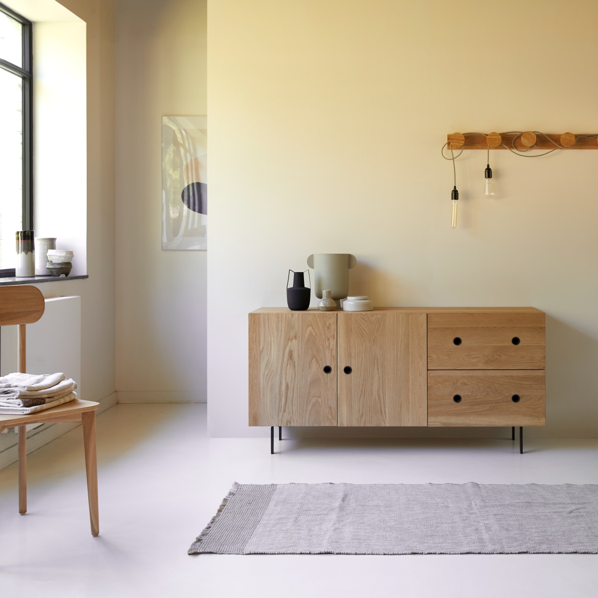 Jeanne - Sideboard in solid oak - 150 cm