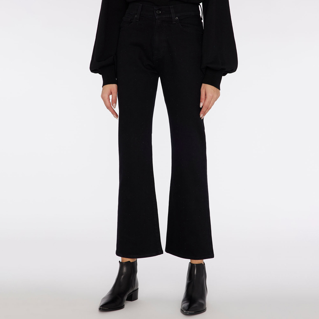 Black Riley Bootcut Stretch Jeans