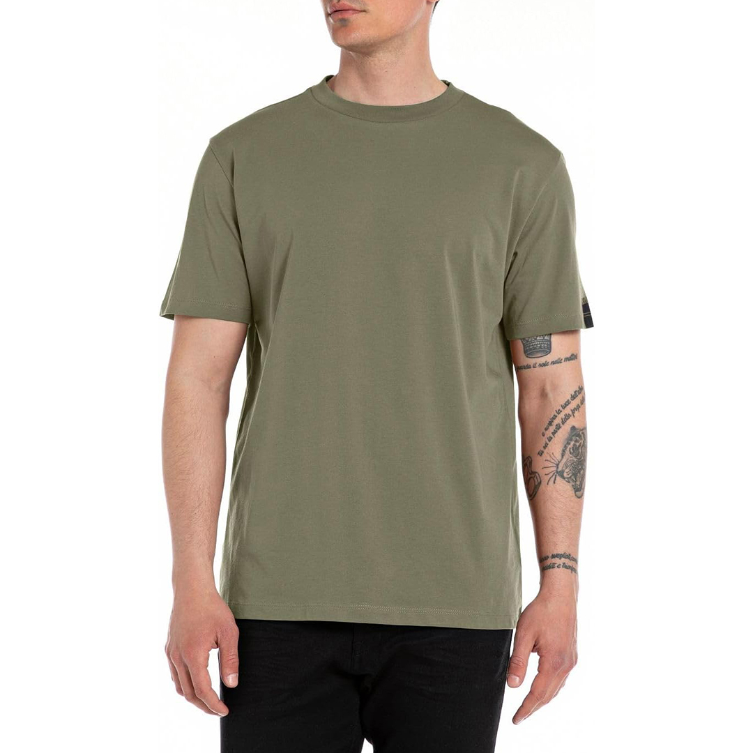 Khaki Clean Cut Cotton T-Shirt