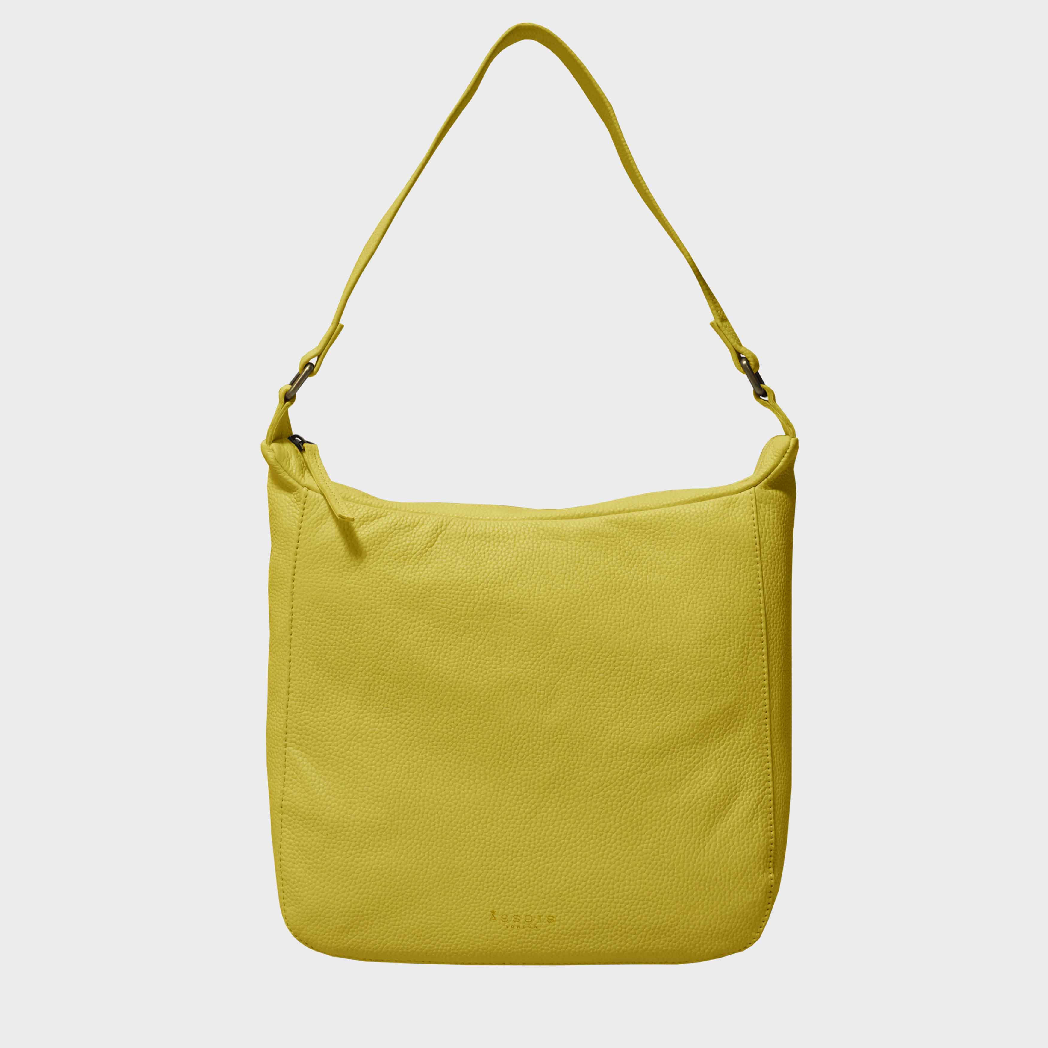 ‘BIANCA’ Pebble Grain Leather Slouchy Hobo Bag