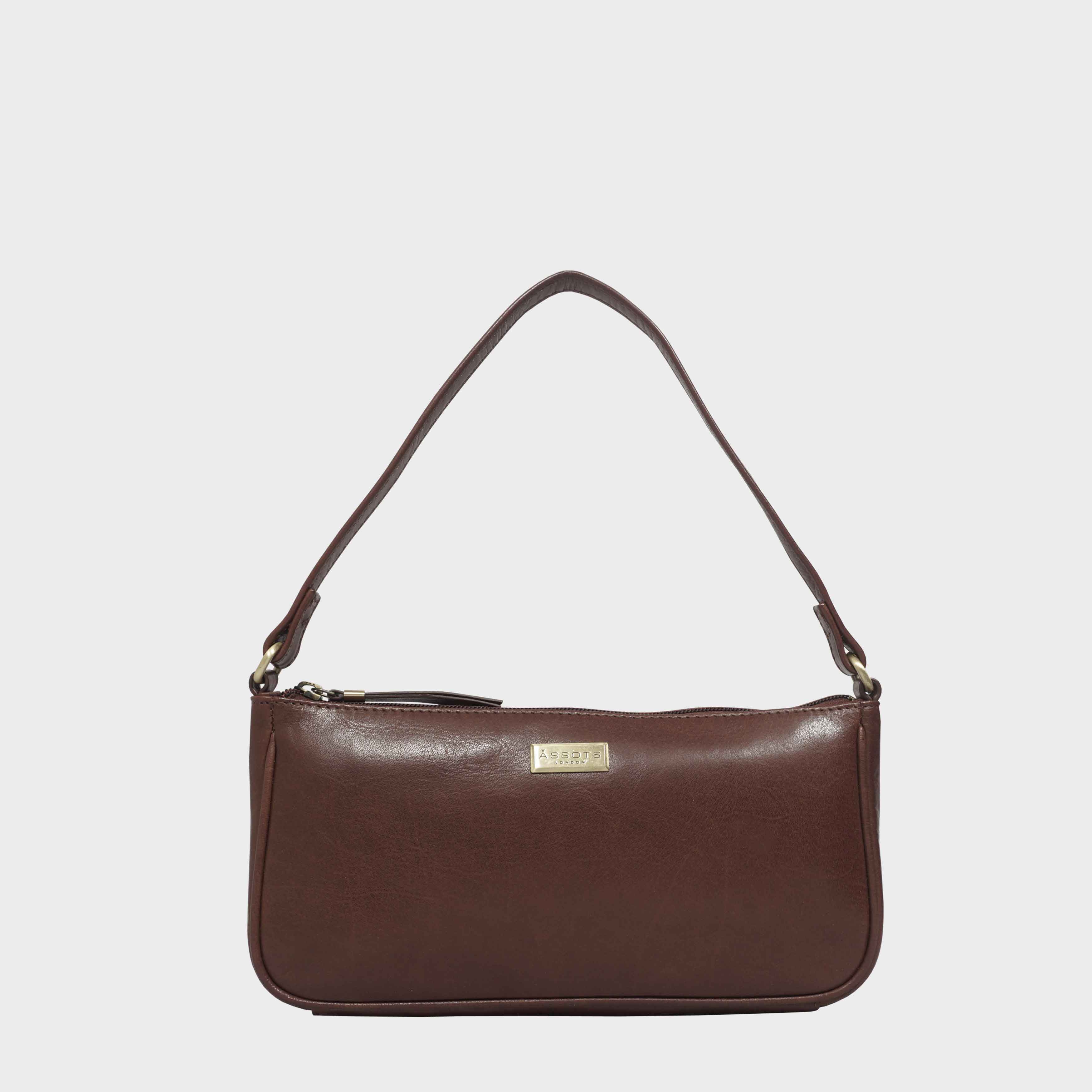 ZERA’ Real Leather Baguette Shoulder Bag