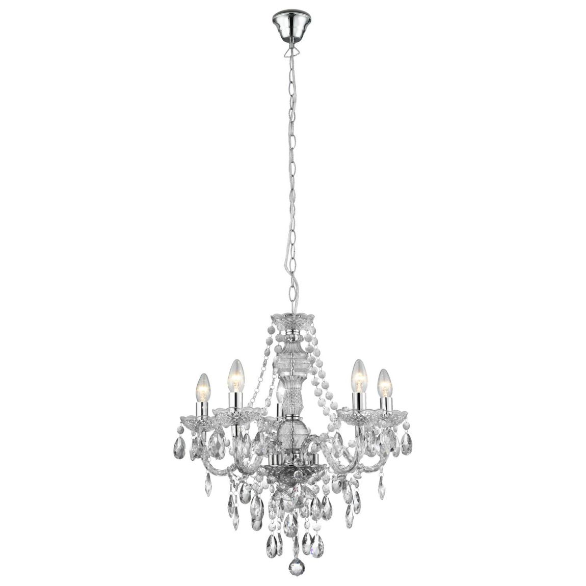 Chantelle 5 Light Clear Ceiling Light main product photo