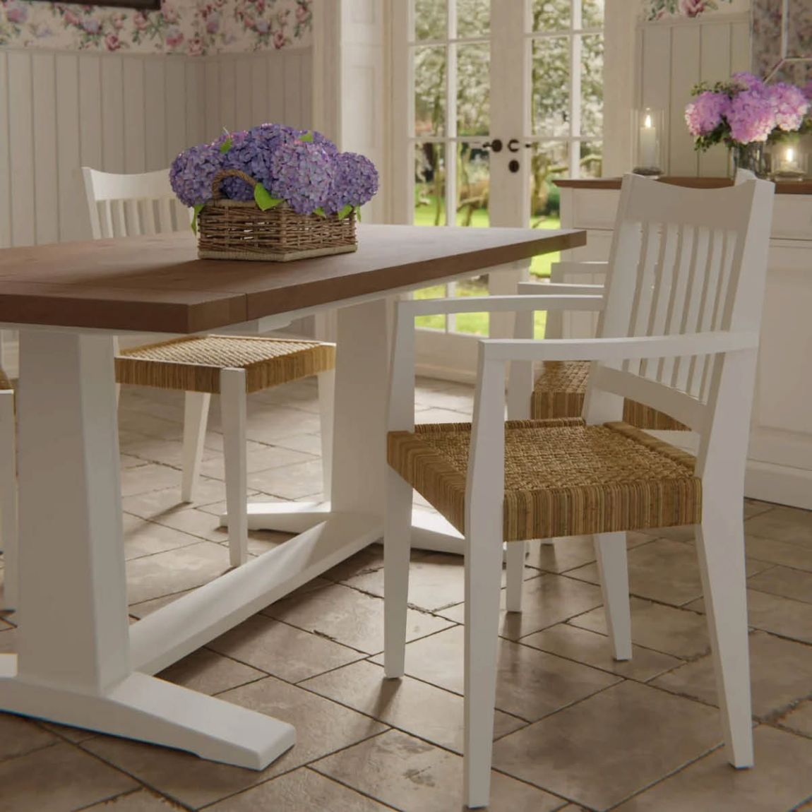 Llanbister White Carver Chair main product photo