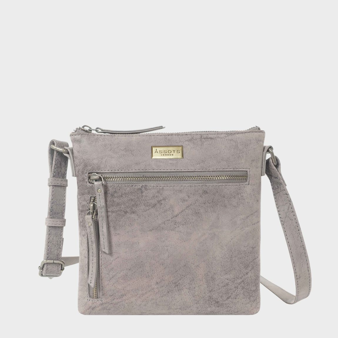 RUE' Distressed Real Leather Crossbody Bag main product photo