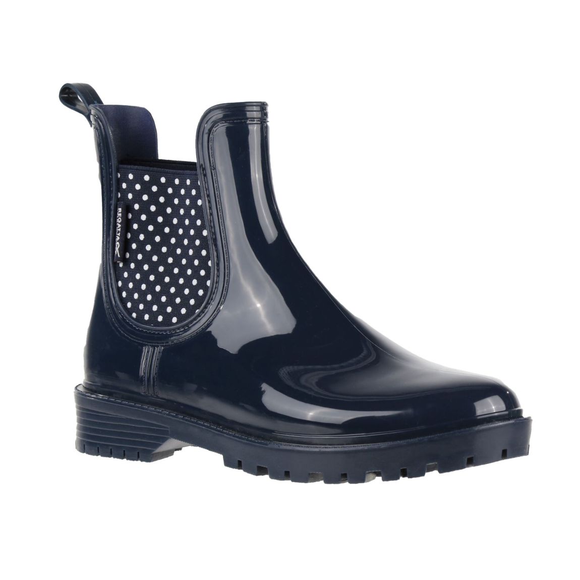 Womens/Ladies Lady Harriett II Ankle Wellington Boots Navy/White Sand main product photo
