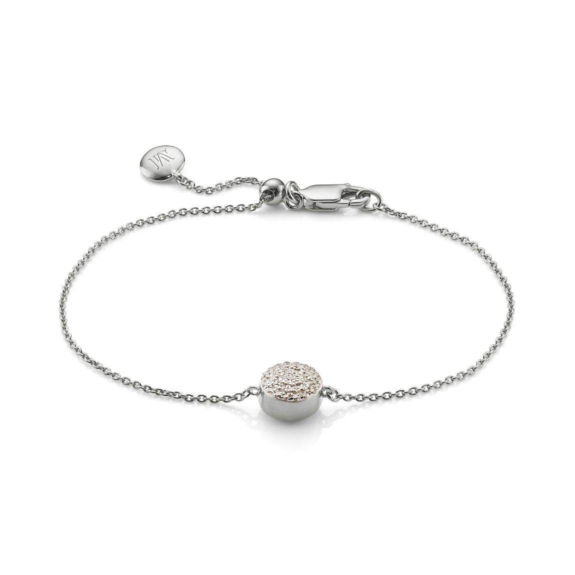 Sterling Silver Fiji Button Bracelet - Diamond main product photo