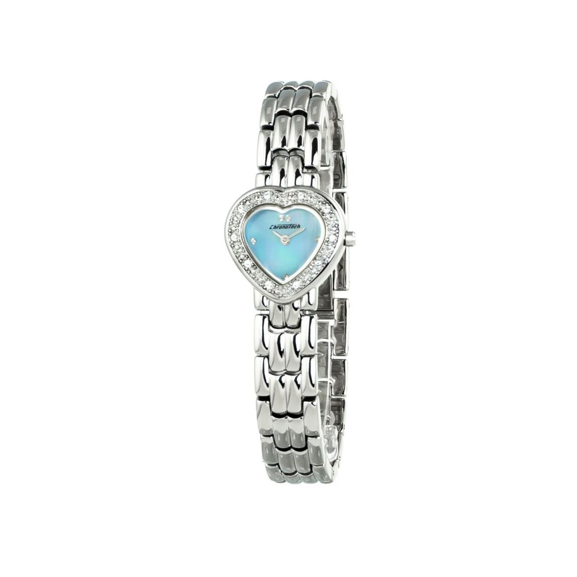 Elegant Timepiece with Heart Shaped Dial & Sparkling Accent Wo - main product photo