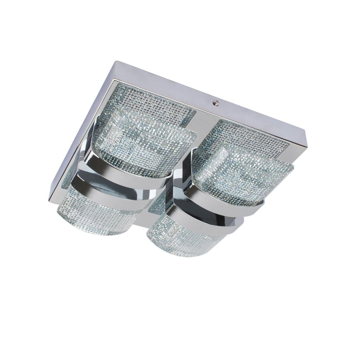 Liana Polished Chrome Square LED Flush Ceiling Light main product photo