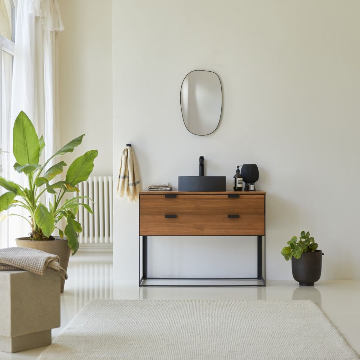 Urban - Solid acacia vanity unit, 100 cm main product photo