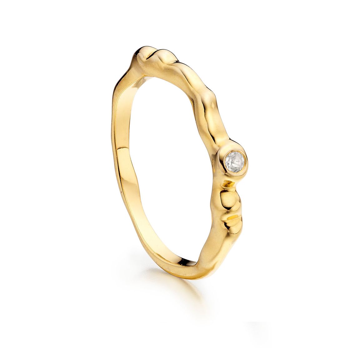 Gold Vermeil Siren Band - White Topaz main product photo