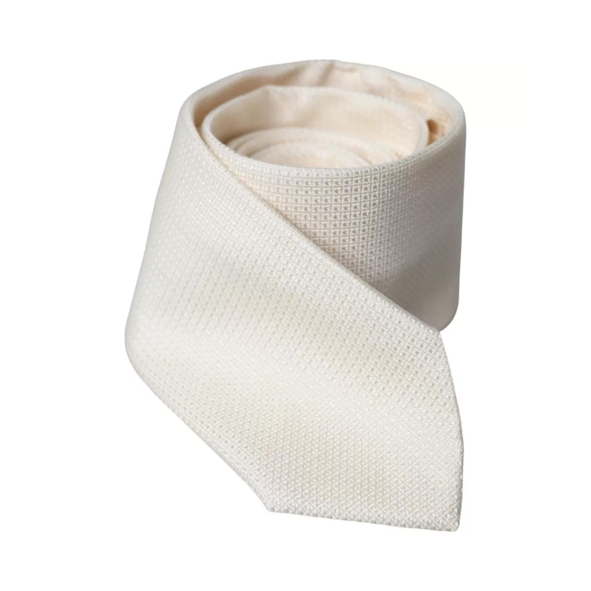 Silk Necktie Woven Pattern - Off White Ties main product photo