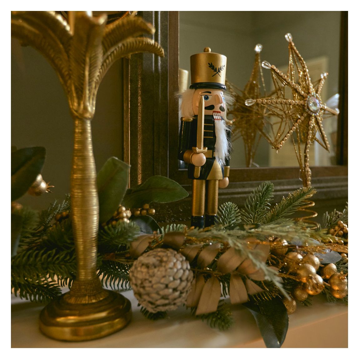 Set of 2 Assorted Wooden Nutcrackers 30cm, Blue/Gold main product photo