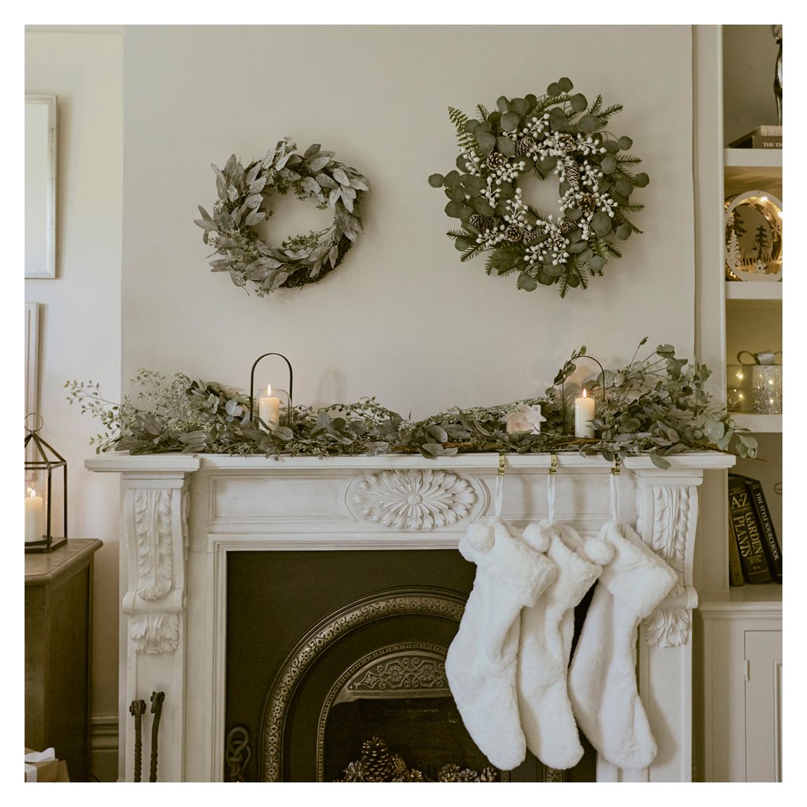 Frosted Eucalyptus Leaf Wreath, 50cm main product photo