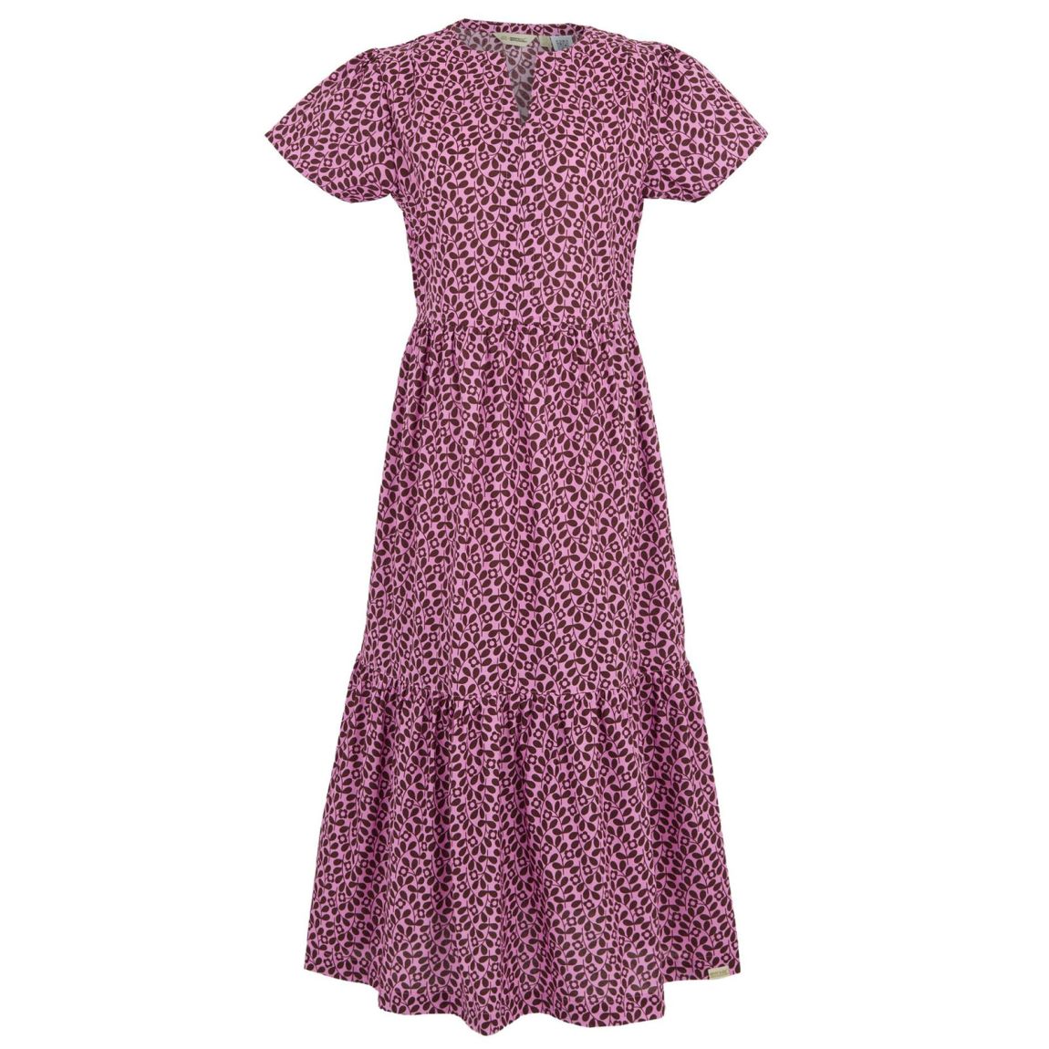 Womens/Ladies Orla Kiely Jasmine Flower Tiered Midi Dress Lilac main product photo
